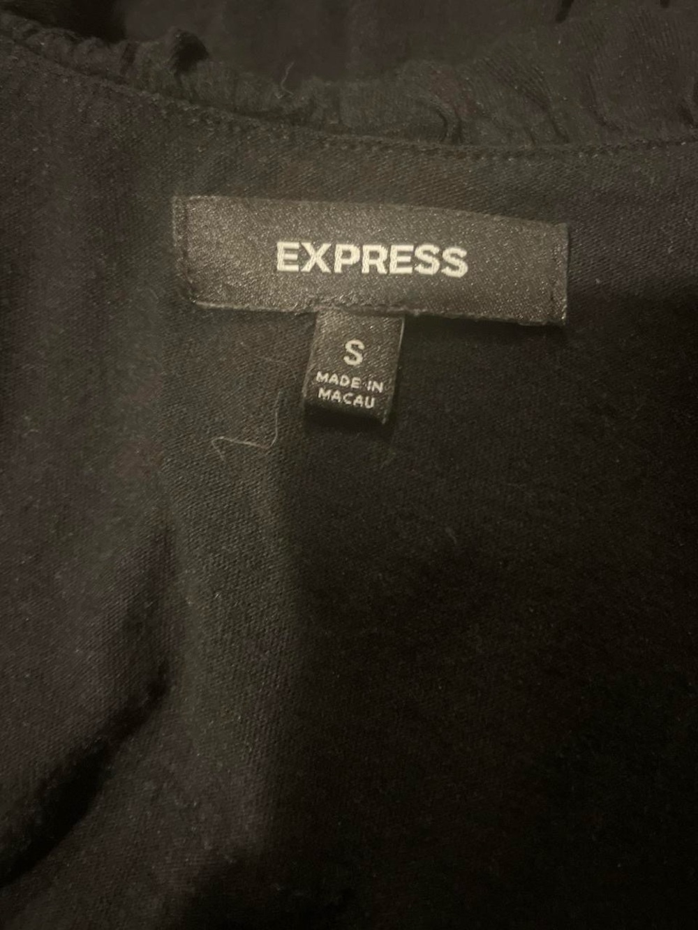 Express Black Ruffle Tiered Tank - Picture 3 of 5